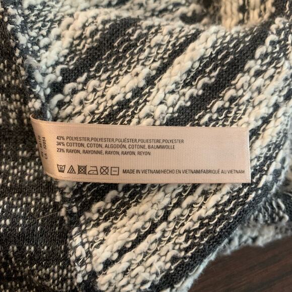 Saturday Sunday Anthropologie gray & cream striped cardigan size S - Picture 7 of 11
